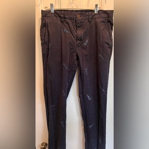 Brooks Brothers Red Fleece Navy Blue Flag Pants, 33x32